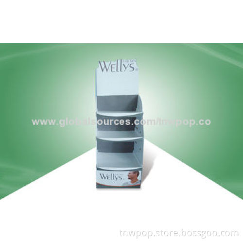 Cardboard display stands, shelves are adjustable so as to show different size of items, loading 45kg